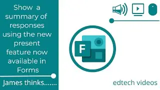 Show  a summary of  responses using the new present feature now available in  Microsoft Forms