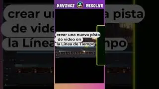 Cómo crear nueva pista  | DaVinci Resolve (#shorts)