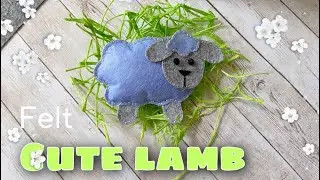 DIY felt. How to make cute felt lamb. Mini toys.