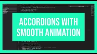 Accordions with smooth animation with vanilla JavaScript