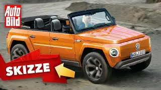 VW ID. Thingzz (2020): Skizze - Kübelwagen - Elektro - Typ 82 - Info