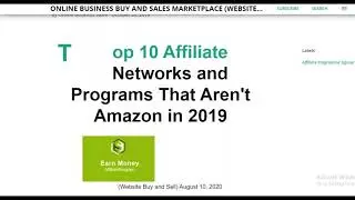 Top 10 Affiliate Marketing Program (How To Earn Money Online)