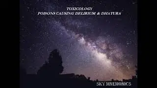 Delirium Poisons & Dhatura poison features - Toxicology - Forensic medicine - SKY MEDICAL MNEMONICS