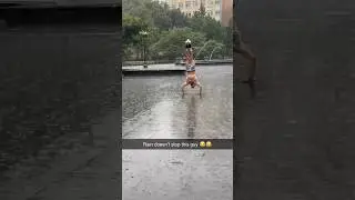 Handstand in the rain