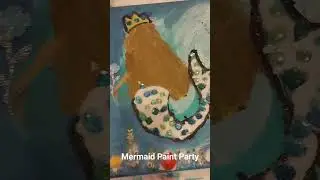 Birthday Paint Party #birthdayparty #birthdaygirl    #happy #birthdaygirl #mermaid #mermaidpainting