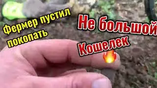 Фермер пустил покопать! Нашел маленький кошелек!