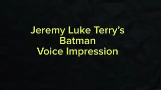 My Batman Voice Impression - Robert Pattinson 🦇
