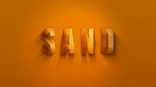 SAND text in simulated environment of lights and shadows - After Effects
