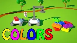Learn Colors with Robo-16 Educational 3d Animation for Kids - Yellow Green Orange Blue Purple Red