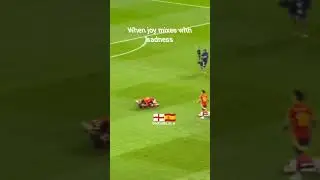 When joy mixes with sadness Spain vs England  #goals #shorts