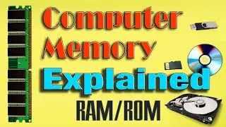 Computer Memory for Kids with Examples of Primary memory (RAM, ROM) and Secondary  memory (HardDisk)