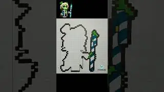 ГРИНЧ МИКО 🎄 Как нарисовать Мико по клеточкам из Бравл Старс #pixelman #какрисовать #пиксельмен