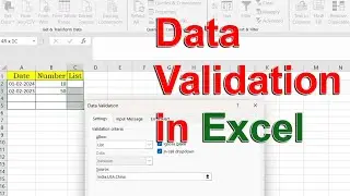 Data Validation - Control User Input and Accuracy | Excel Tutorial Part 13/50