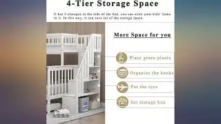 Baysitone Bunk Bed, Bunk Beds Twin Over Full Size, Bunk Bed with Trundle and review