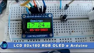 Display lcd 160x80 RGB oled com Arduino