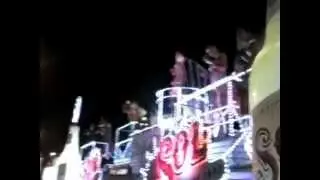 Vanessa Hupkentoken con las chicas Sol, Carnaval de Veracruz 2013