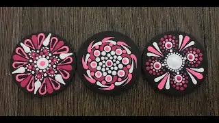 How to paint a Dot Mandala Magnets on 1.5inch Wood Circles - 308