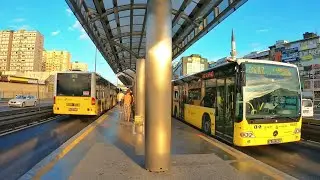 İstanbul Metrobus Line  34AS, 34BZ, 34G - Metro İstanbul [4K]