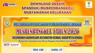 Desain Banner Musrenbangkel Musyawarah Pembangunan Kelurahan di CorelDRAW: Free CDR X7 #asifbaart