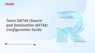 Ruijie RG-WALL 1600-Z-S Series Cloud-Managed Firewalls Twice NAT44 Configuration Guide