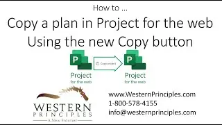 How to copy a project in Project for the web with the Copy Button