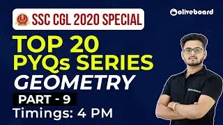 SSC CGL 2020 Special | TOP 20 PYQs SERIES - Geometry - 9 | Saurabh Sir