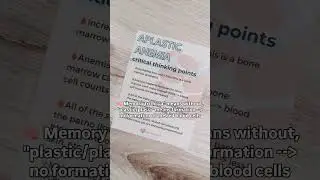Aplastic Anemia (Key Critical Thinking Points!!)