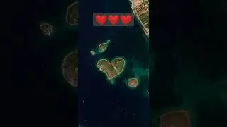 Остров в виде Сердца ❤❤❤ , найденный в Google Earth #62 