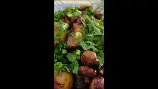 Картошечка с грибами в казане на костре! #картошкасгрибами #картошкавказане