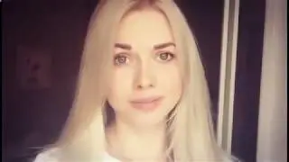 ❤Очень красивая русская девушка читает стих на камеру.Я влюбился.