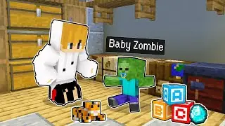 I Survived 100 days with Baby zombie in Minecraft ( Tagalog )
