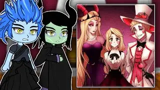 Disney Villains React To Hell | Alastor, Lucifer | Hazbin Hotel | Gacha react