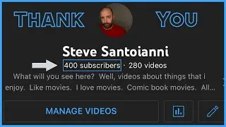New Milestone - 400 Subs THANK YOU