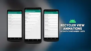 Android Recycler View Animations | Layouts | Containers | Lists | Android Studio Tutorial