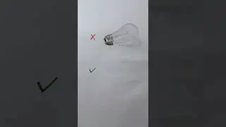 How to Draw a Realistic Bulb | #shorts #art #funart