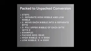 Convert Packed BCD to Unpacked BCD