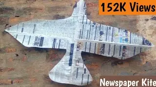 HOW TO MAKE INTERNATIONAL FAMOUS  Newspaper EAGLE KITE / KITE MAKING / Eagle FLYING KITE 2023