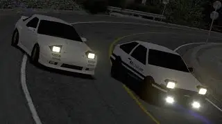 [Assetto Corsa]高橋涼介  vs 藤原拓海 , Eng  Sub , 中文字幕