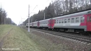 Электропоезд ЭР2Т-7177 перегон Кунцево-1 - Одинцово