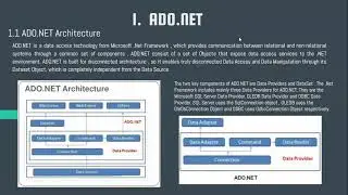 Module 01 ADO.NET using Visual Studio 2019 Theory | Guru Tech