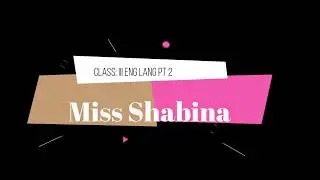 Class III English Language Part 1 By Miss Shabina #ExpertSchoolingSystem