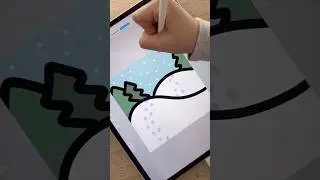 How to draw cute little snowy footprints🥹❄️ #art #draw #drawing #digitalart #drawingtutorial
