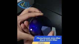 1.56 CR Plastic Photochromic grey Blue Filter anti blue ray lenses testing