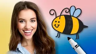 How To Draw a Bumble Bee 🐝 | Step-By-Step Drawing Tutorials for Kids 🖍