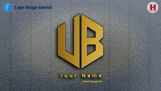 U B professional logo design on Android Pixellab || ( HB Tips )