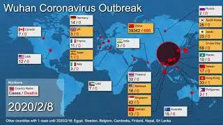 Wuhan Coronavirus Spread World Map: Recent (2/16) Cases & Deaths By Country Over Time