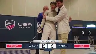 2023 Junior Olympics- Cadet Men's Saber Final: Anthony Jiang (Spartak) vs Taylor Chon (Globus)