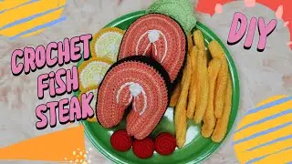 FISH Steak HOOKED! How to Tie a Fish Steak?! Victoria Knits🧶