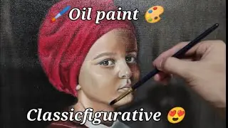 Oil paint Girl classical figurative