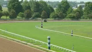 American Rascal (Inside) and Fandom (GB) (Outside) work at Keeneland May 26, 2023